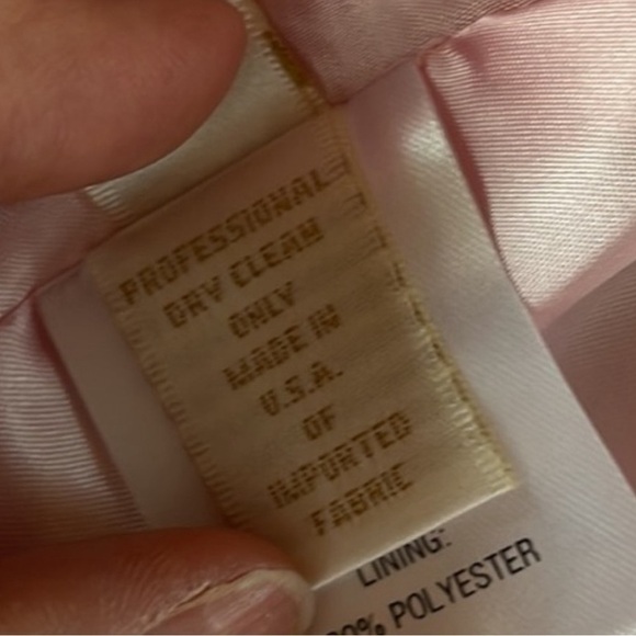 Fleurette Baby Pink Wool Blend Double Breasted Pea Coat Fully Lined Size 10 - Picture 11 of 12